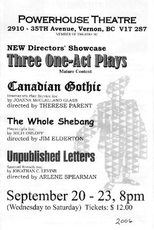 New Directors Showcase Three One-Act Plays Poster